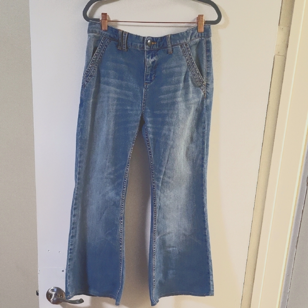 Free People Crop Flare Jeans